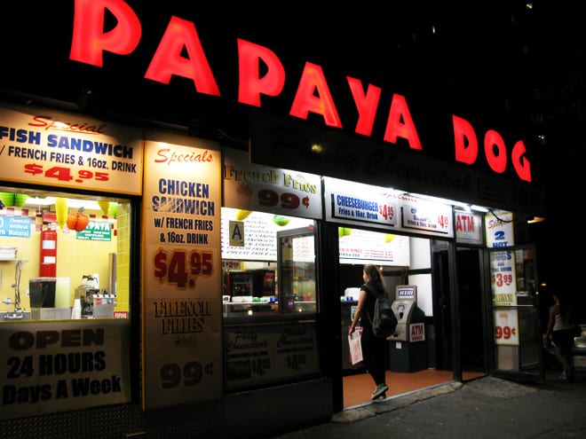 Papaya Dog, um dos melhores cachorros quentes de Nova York. Foto: GC/Blog Vambora!