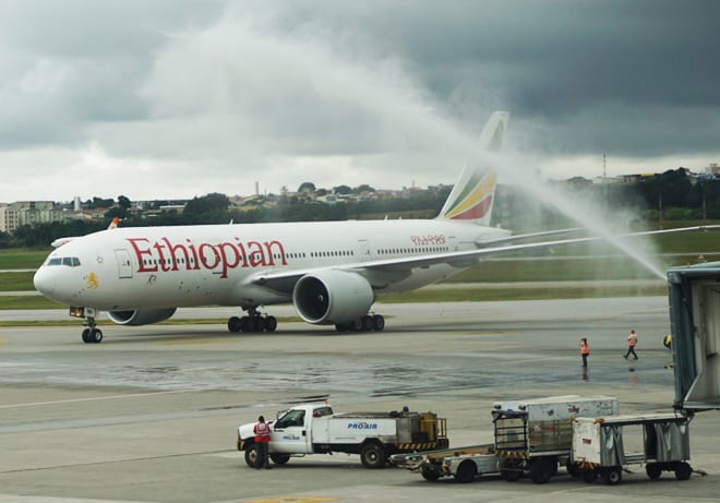 Batismo Ethiopian Airlines GRU Airport