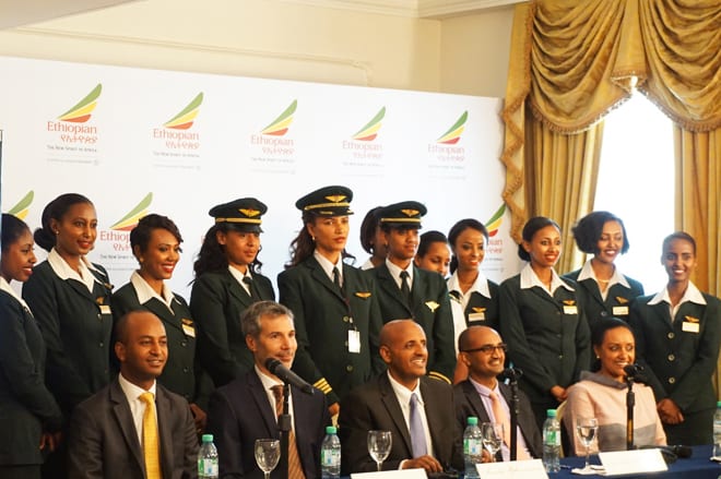 Tripulacao feminina Ethiopian Airlines
