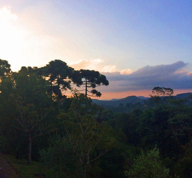 Por do sol em Monte Verde, Minas Gerais, visto da Pousada Morada das Nuvens