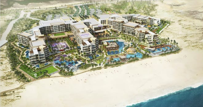Novo hotel Hard Rock em Los Cabos, previsto para abrir em 2019. Foto: Divulgação