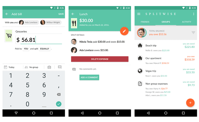 Splitwise app