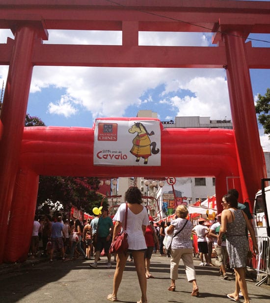 Feira no bairro da Liberdade