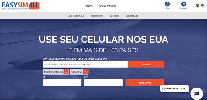 Site easysim4u chip internacional