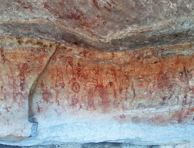 Pinturas rupestres Serra Branca na Serra da Capivara