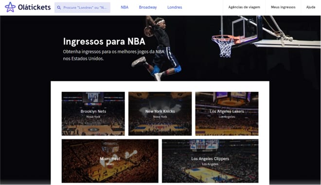 Ingressos para NBA Olatickets