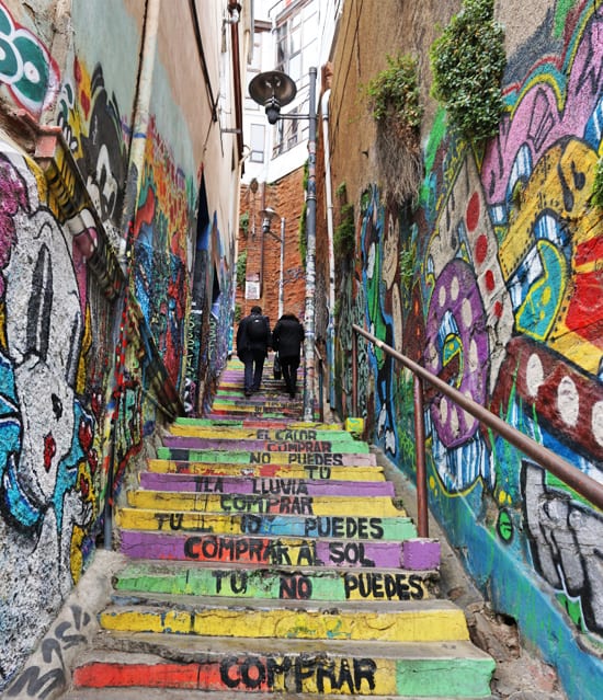 Ruas grafite Valparaiso