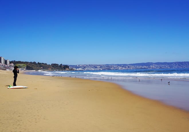 Praia em Vina del Mar