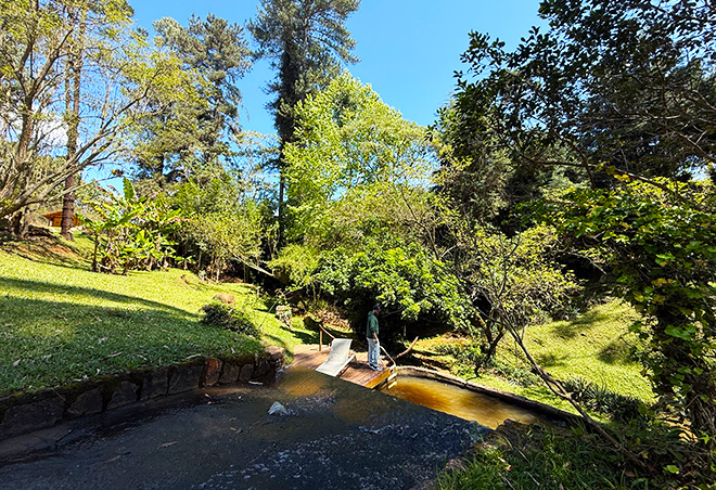 piscina da pousada dos anjos em cunha