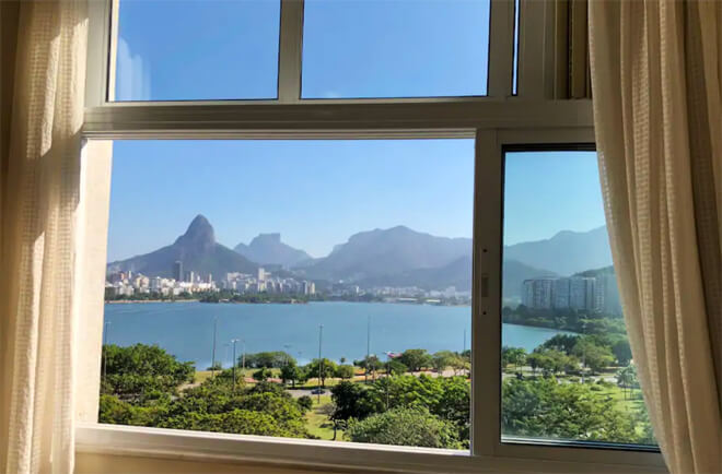 Airbnb com vista para Lagoa Rodrigo de Freitas