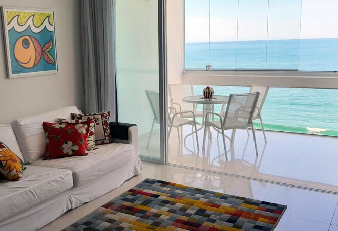 Apartamento de frente ao mar no Guaruja