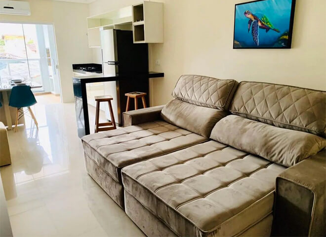 Apartamento em Ubatuba para temporada com area gourmet