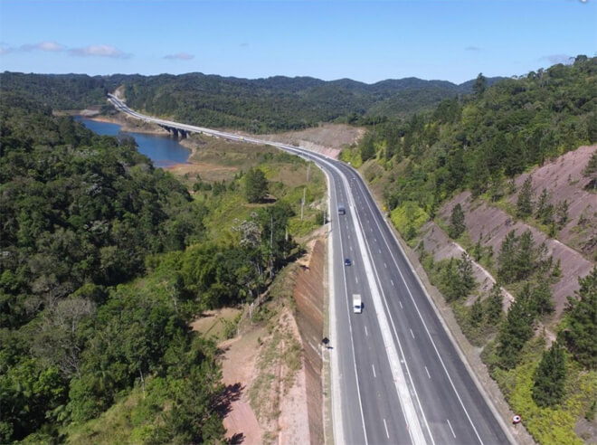 Rodovia Tamoios: um dos melhores acessos para Ubatuba. Foto: Divulgação/Concessionaria Tamoios