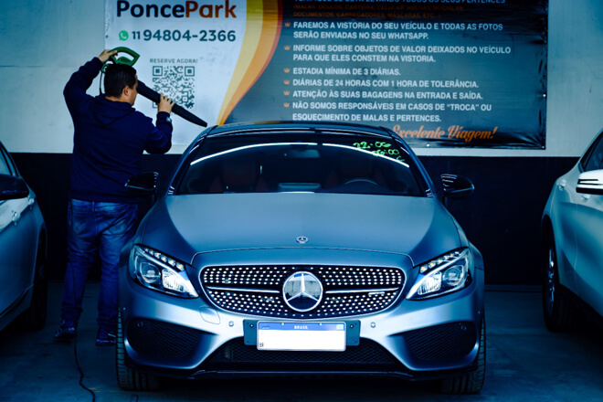 Serviços do Estacionamento Pork Park no Aeroporto de Guarulhos. Foto: Divulgação