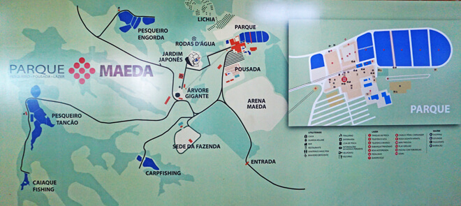 Mapa do Parque e Fazenda Maeda