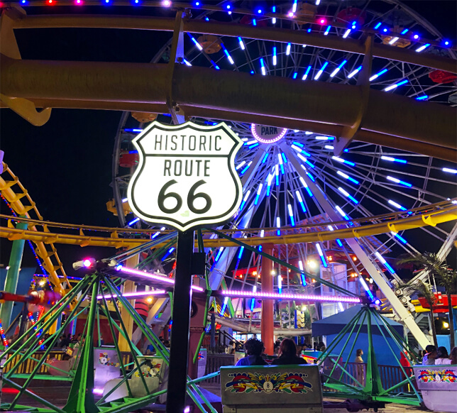 pier santa monica route 66