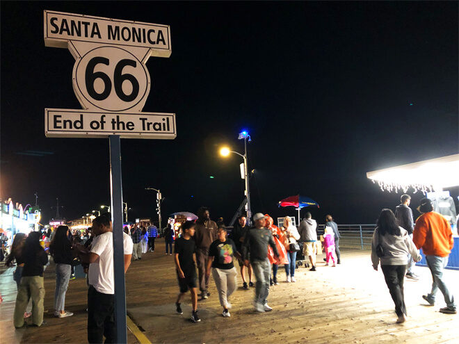 pier santa monica route 66