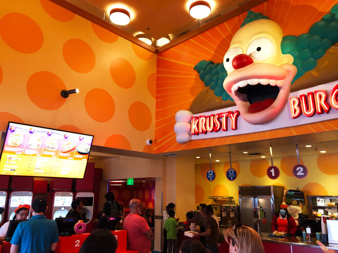 Krusty Burguer Universal Studios Hollywood