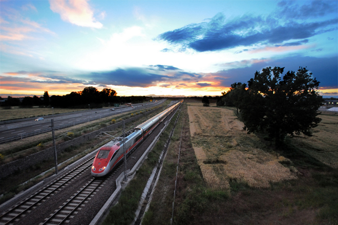 Paisagem Trenitalia Frecciarossa. Fonte: Trenitalia