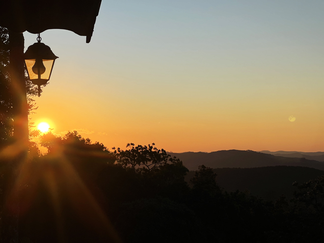Por do sol Pousada Pedras e Sonhos