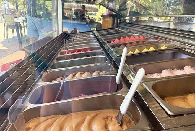 Alimentação no parque Thermas de São Pedro